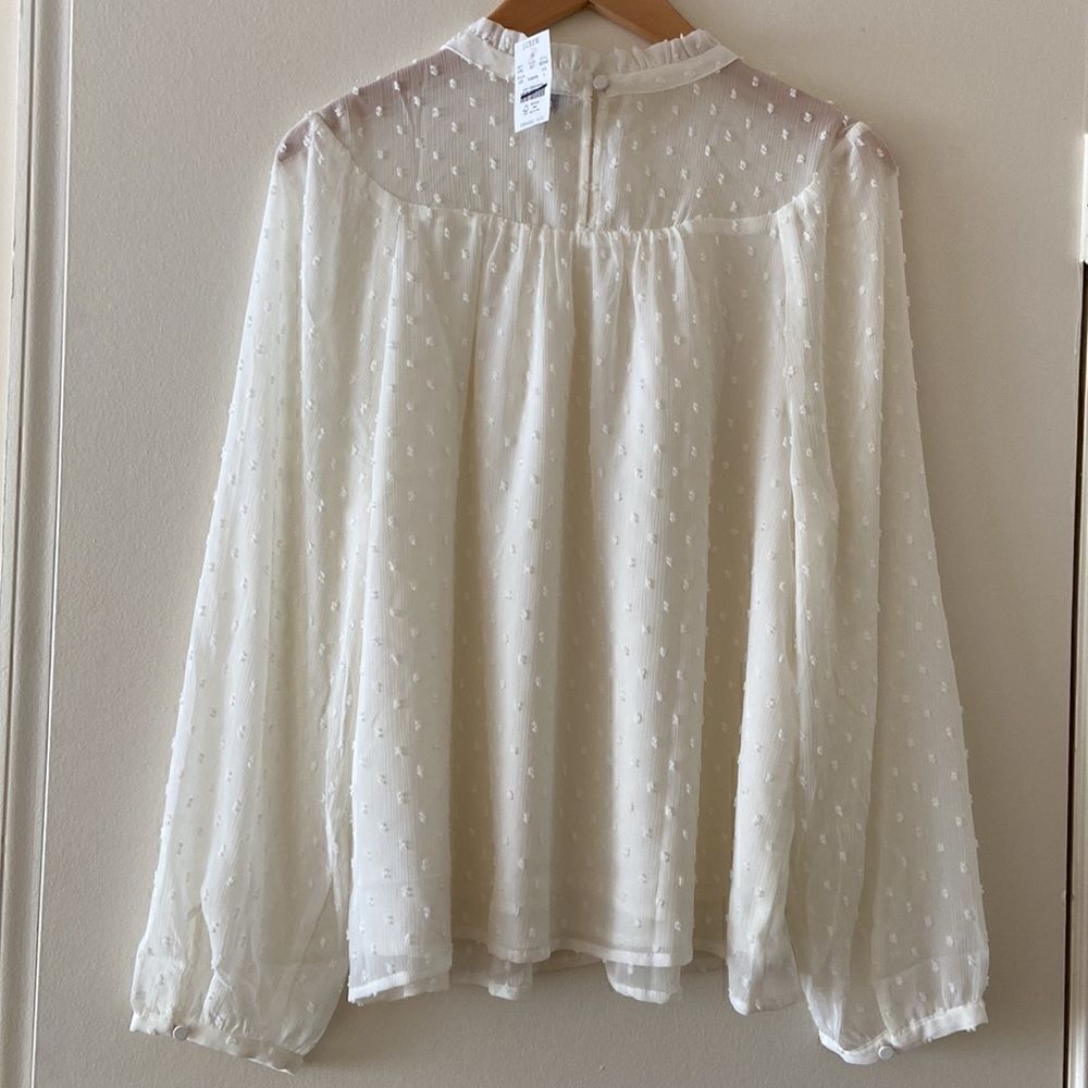 J. Crew Clip-dot smocked top* - Picture 7 of 9